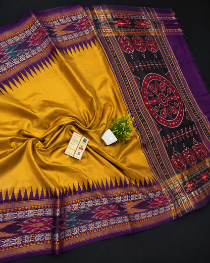 Dola Silk Pochampally Designer Printed Saree With Unstitched Blouse Piece For Women