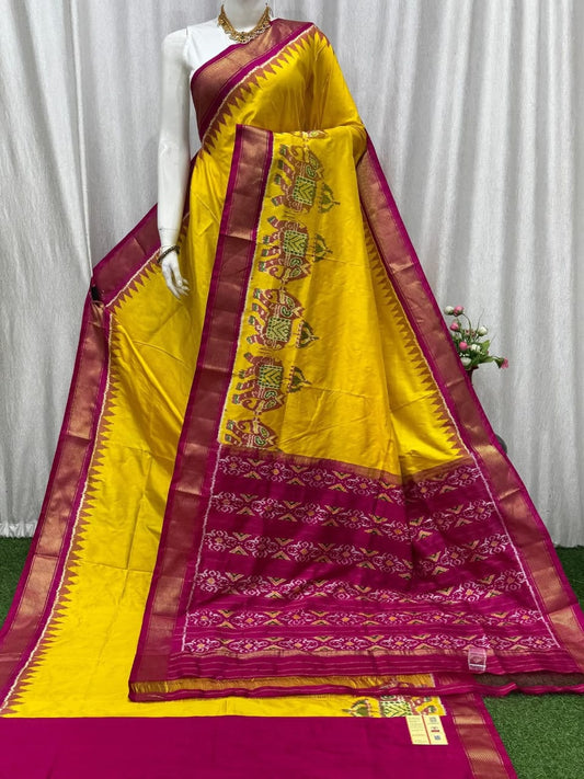 Pochampally Printed Dola Silk Saree