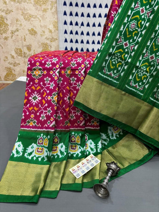 Dola Silk Pochampally Contemporary Saree with Blouse