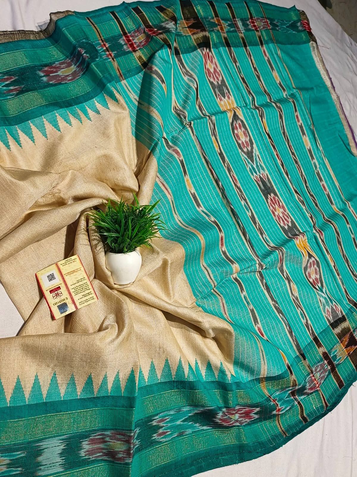 Dola Silk Pochampally Printed Festive Saree