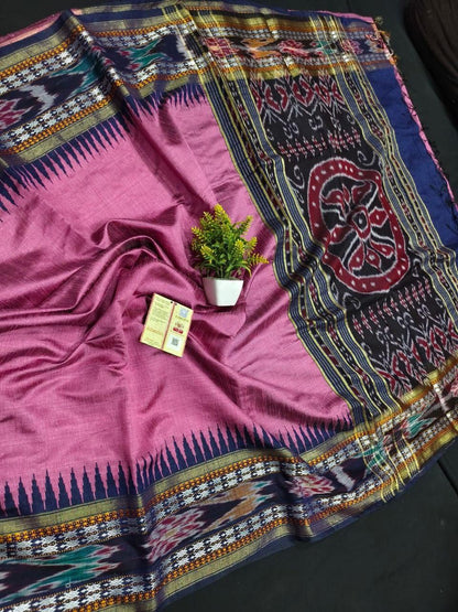 Pochampally Designer Printed & Dola Silk Fabric Saree