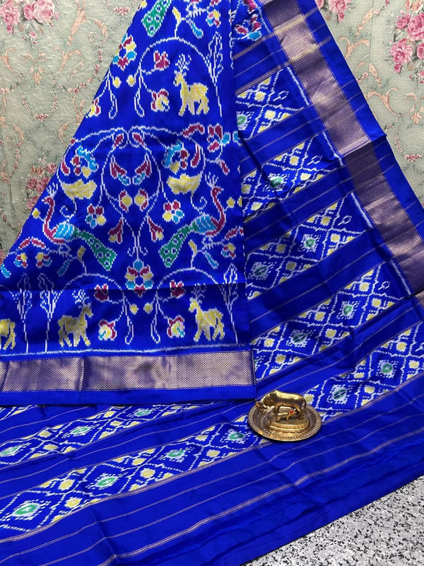 Pochampally Designer Printed & Dola Silk Fabric Saree