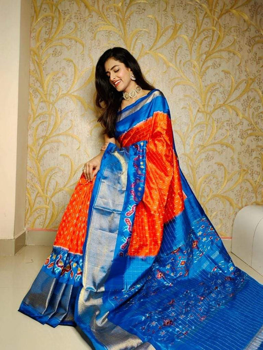Pochampally Ikkat Dola Silk Premium Patola Saree